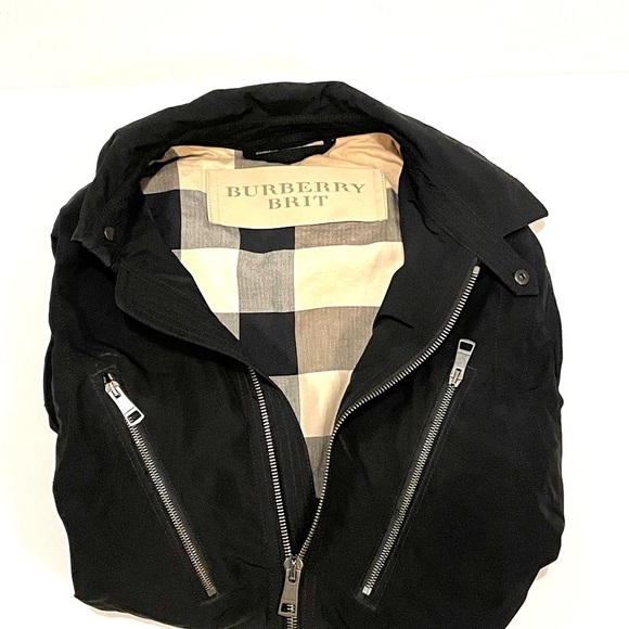 BURBERRY Brit Men’s Rain Jacket Black S Small - Picture 4 of 12